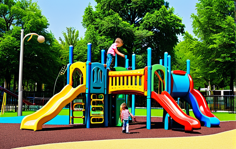 **

"A diverse group of fully clothed children playing on a colorful playground with climbing structures and slides, appropriate attire, safe for work, sunny day, park setting, trees in background, perfect anatomy, well-formed hands, correct proportions, natural pose, modest clothing, family-friendly, professional illustration, high quality."

**