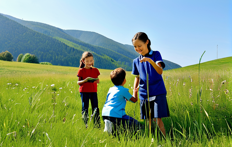 전인적 교육 접근의 국제적 사례 - Experiential Learning**

"A group of elementary school children, fully clothed in appropriate outdoo...